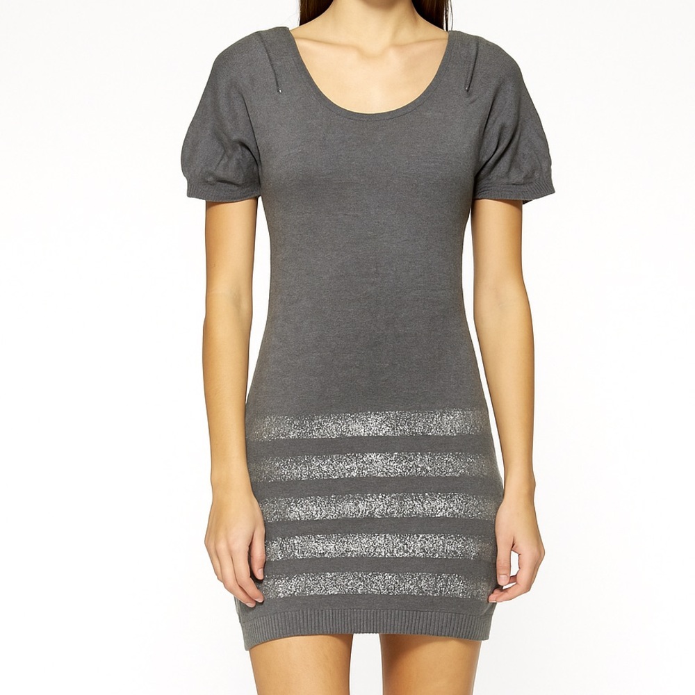 Miss Me Women’s Dress Wool Cashmere Knit Blend Shoulder Zip Embellished Y2K